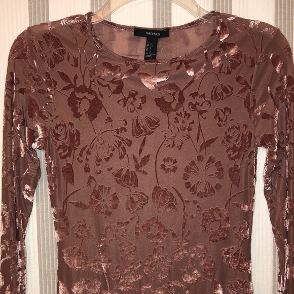 Velvet Sheer Bodysuit - Picture 2 of 12